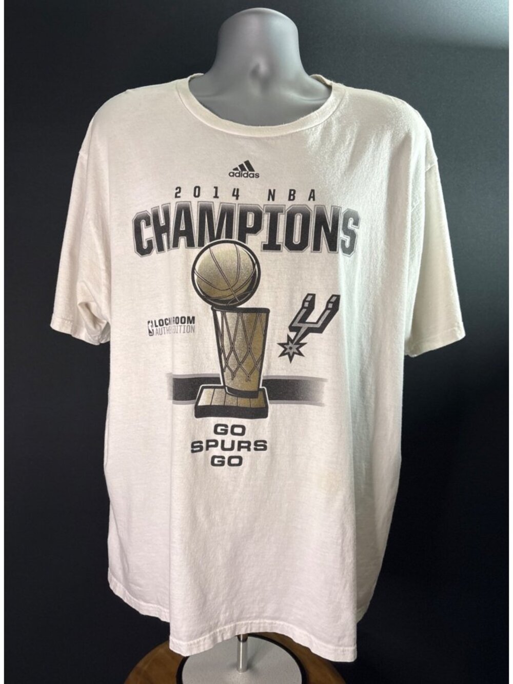 San Antonio Spurs 2014 NBA Champions Championship Finals Men's T-Shirt White 2X